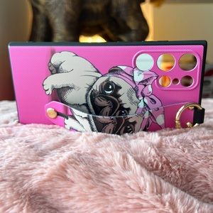 For Samsung Galaxy S22 ultra phone case with strap kickstand ring